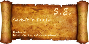 Serbán Eutim névjegykártya